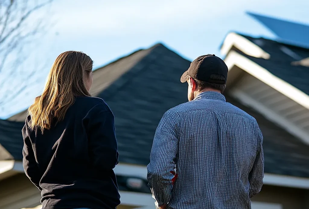 Triumph Roofing expert performing a professional roof inspection in Weddington NC to determine repair or replacement needs