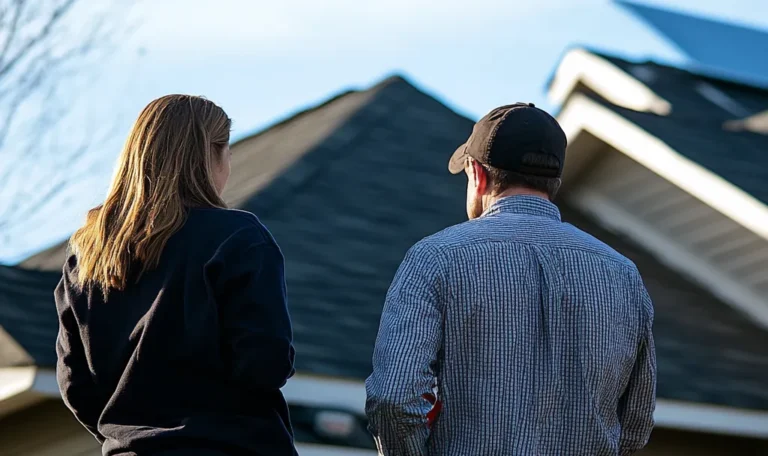 Triumph Roofing expert performing a professional roof inspection in Weddington NC to determine repair or replacement needs