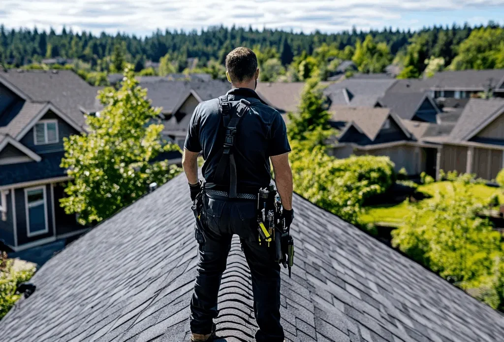 Triumph Roofing team performing a professional roof replacement in Waxhaw NC, using high-quality asphalt shingles