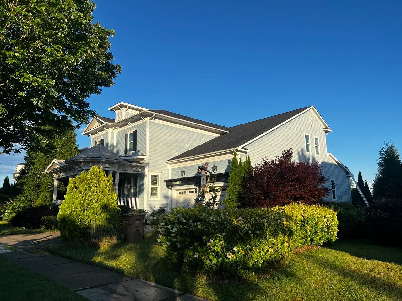 Triumph Roofing team ensuring precise roof installation for a residential property in Mint Hill, NC