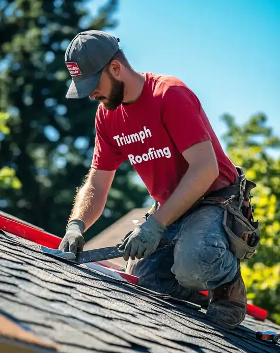 Experienced contractor from Triumph Roofing in Charlotte, NC, delivering top-quality roofing services for residential and commercial properties
