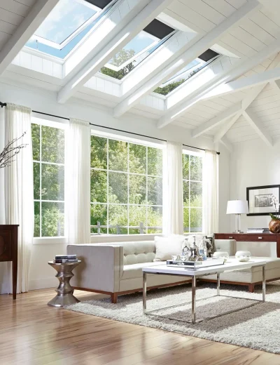 Professional skylight installation in Charlotte NC by Triumph Roofing, showcasing a newly installed skylight enhancing natural light in a home